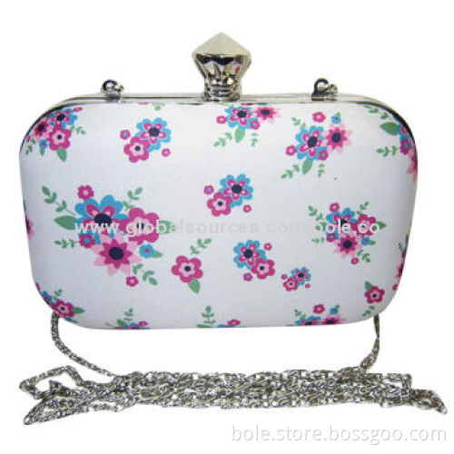 Evening Clutch Bag, Made of Satin, Sized 15.5x5x9.5cm, OEM Orders Welcomed
